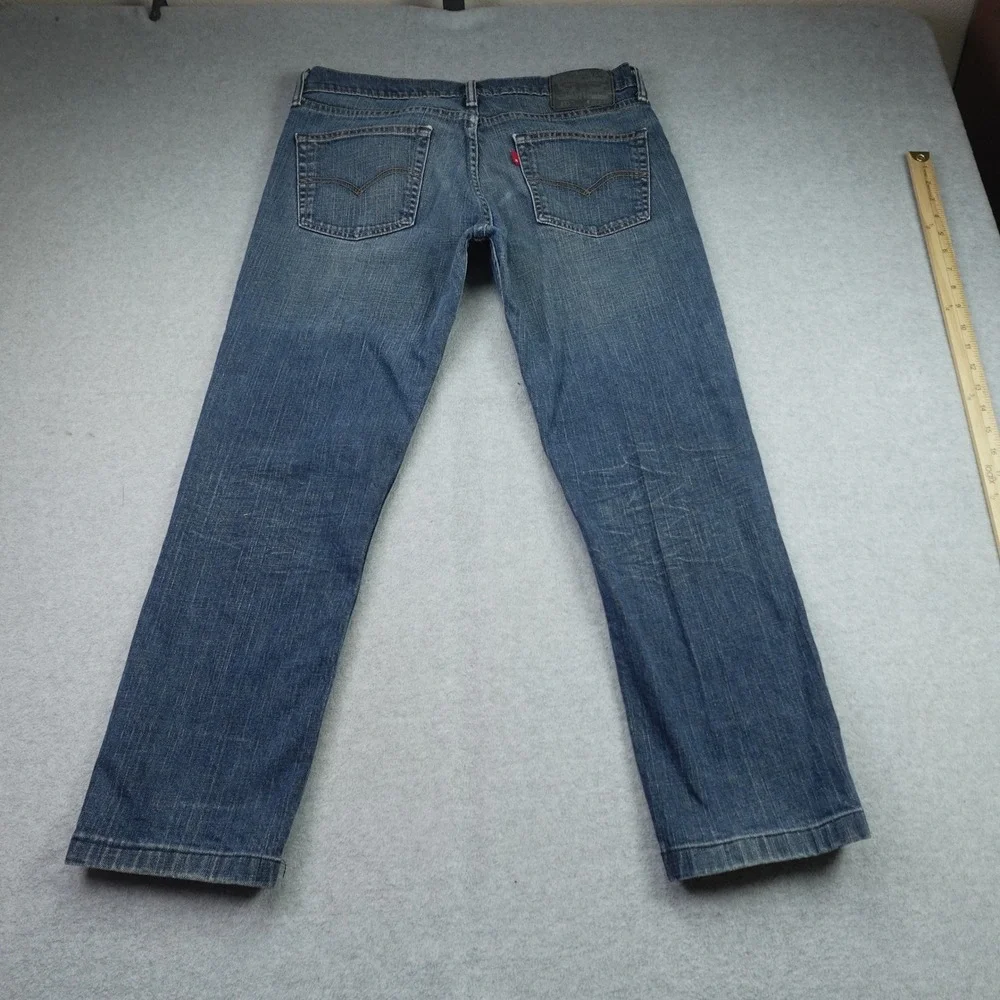 Levi's 511 Jeans Mens 34x28 Blue Slim Fit Stretch Denim Hemmed